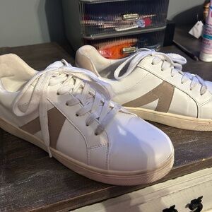 Mia White and Tan womens  Sneakers